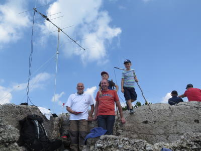 QRV am Herzogstand, Thomas (DB5FT) und Sven (DG1SVE)