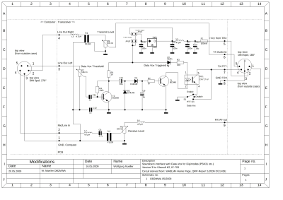 Schaltungsbeispiel für ein Soundkarten-Interface mit NF-Vox